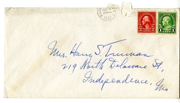 Letter from Harry S. Truman to Bess W. Truman