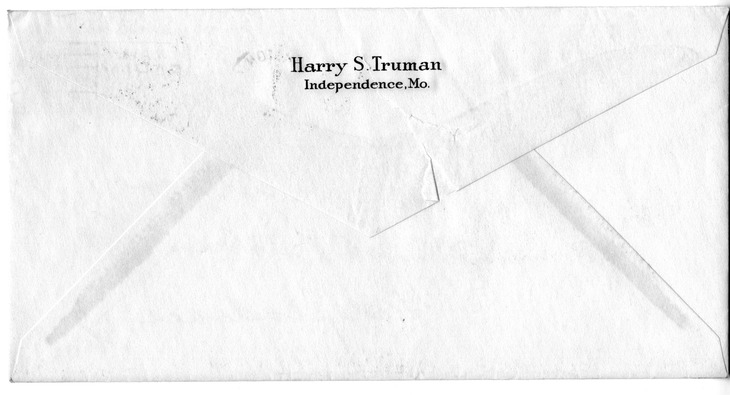 Letter from Harry S. Truman to Bess W. Truman