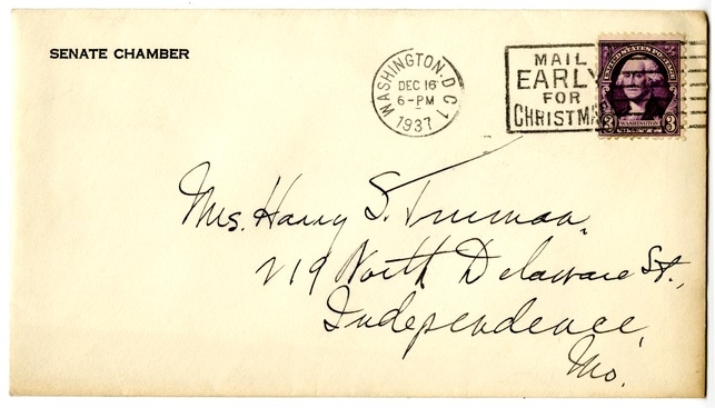 Letter from Harry S. Truman to Bess W. Truman