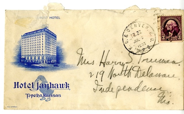 Letter from Harry S. Truman to Bess W. Truman
