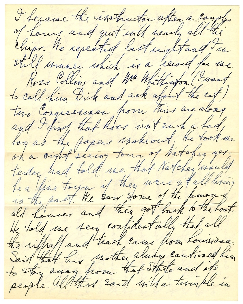 Letter from Harry S. Truman to Bess W. Truman