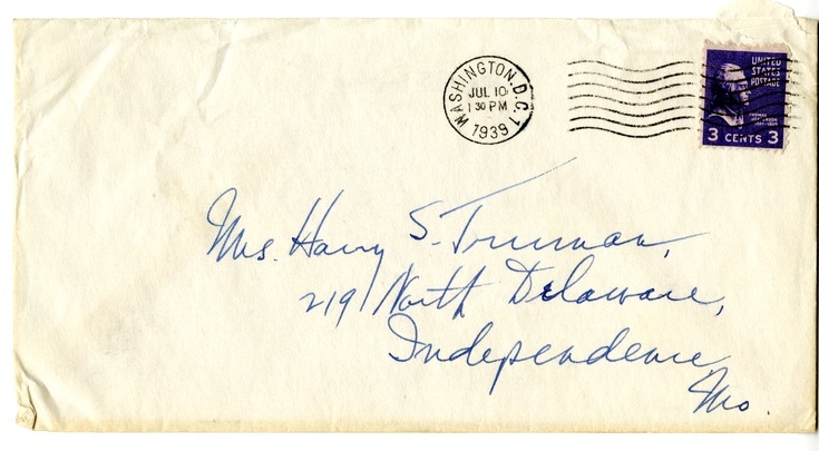 Letter from Harry S. Truman to Bess W. Truman