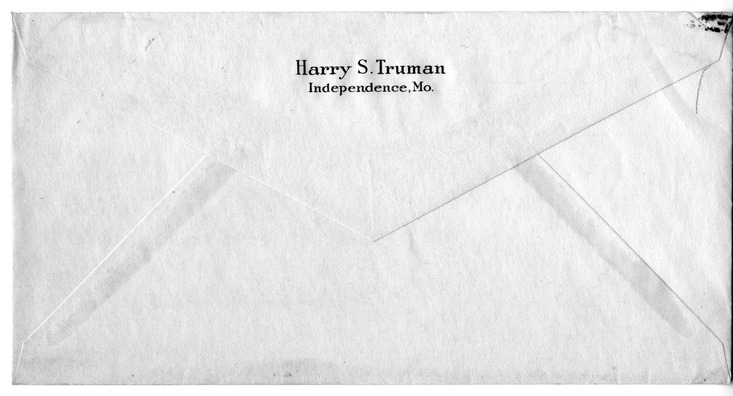 Letter from Harry S. Truman to Bess W. Truman