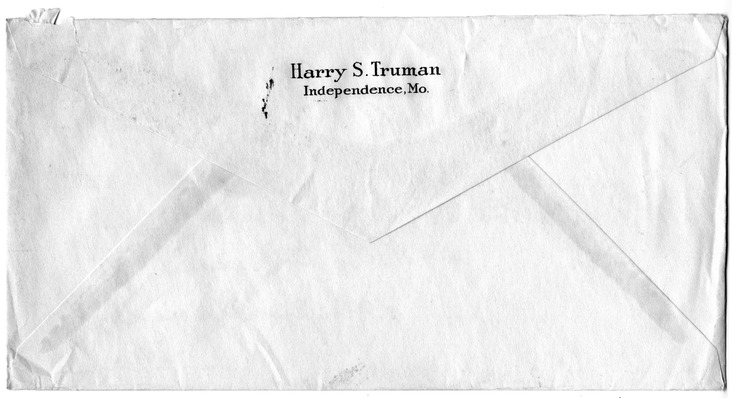 Letter from Harry S. Truman to Bess W. Truman