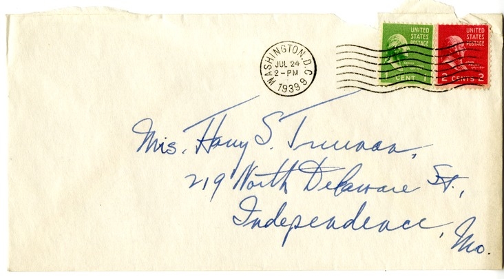 Letter from Harry S. Truman to Bess W. Truman