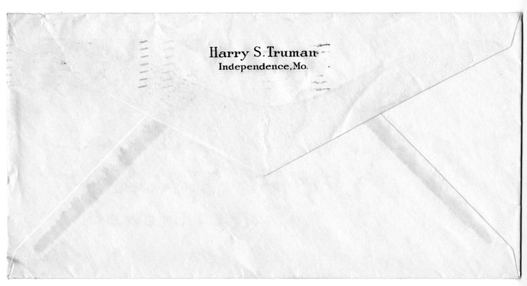 Letter from Harry S. Truman to Bess W. Truman