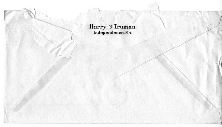 Letter from Harry S. Truman to Bess W. Truman