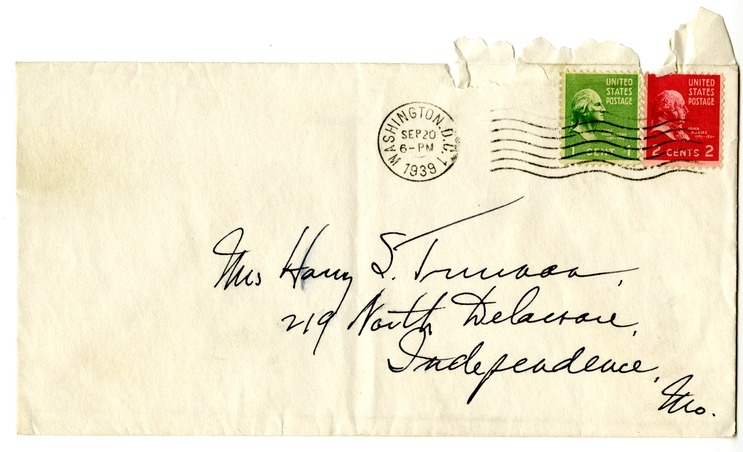 Letter from Harry S. Truman to Bess W. Truman
