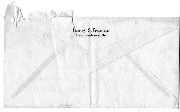 Letter from Harry S. Truman to Bess W. Truman