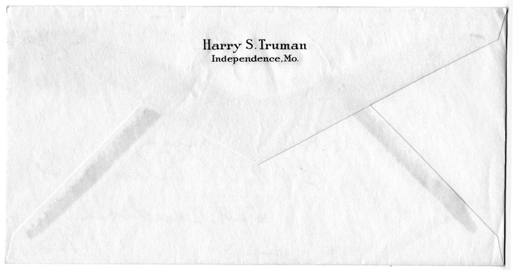 Letter from Harry S. Truman to Bess W. Truman