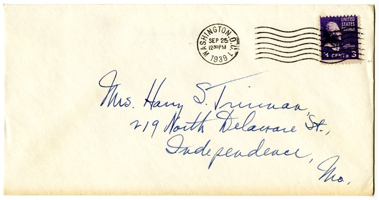 Letter from Harry S. Truman to Bess W. Truman