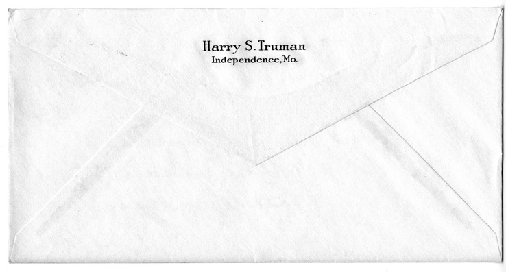 Letter from Harry S. Truman to Bess W. Truman