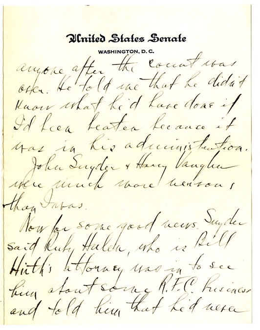 Letter from Harry S. Truman to Bess W. Truman