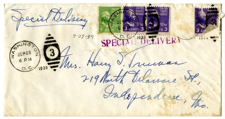 Letter from Harry S. Truman to Bess W. Truman