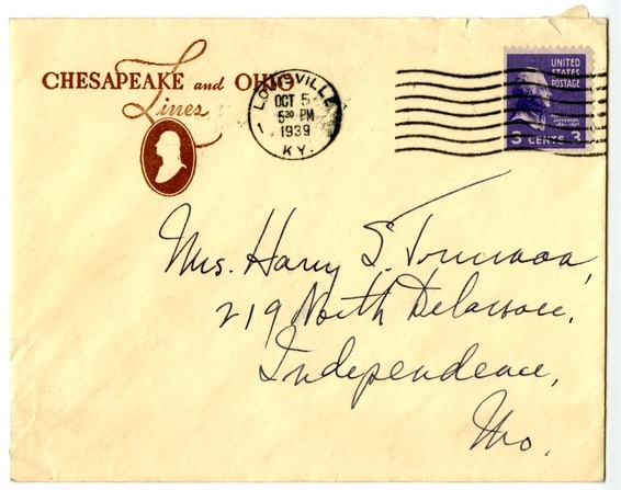 Letter from Harry S. Truman to Bess W. Truman