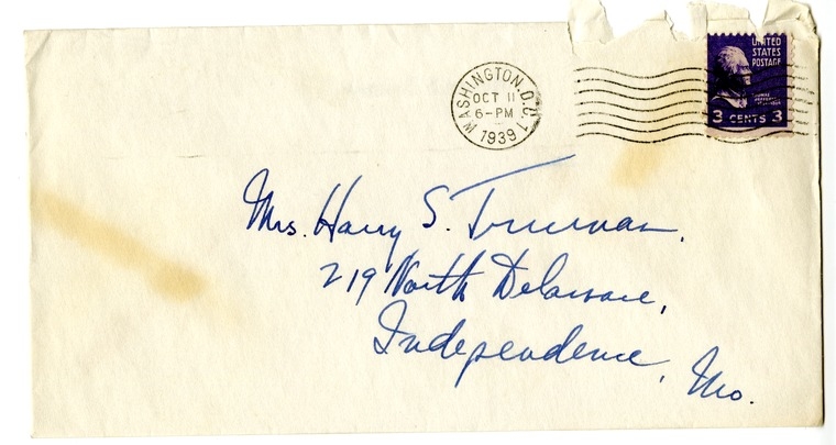 Letter from Harry S. Truman to Bess W. Truman