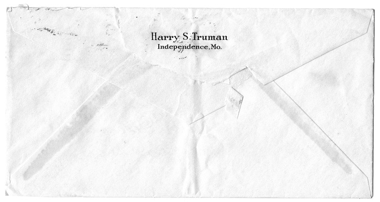 Letter from Harry S. Truman to Bess W. Truman