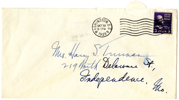 Letter from Harry S. Truman to Bess W. Truman