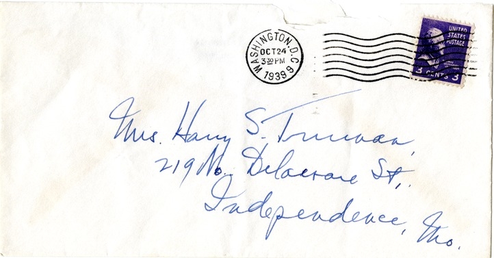 Letter from Harry S. Truman to Bess W. Truman