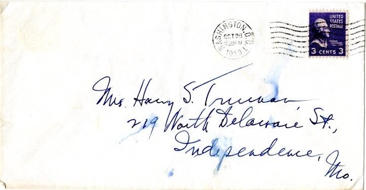 Letter from Harry S. Truman to Bess W. Truman