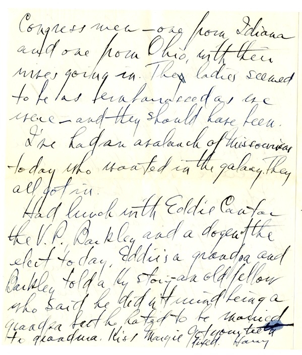 Letter from Harry S. Truman to Bess W. Truman