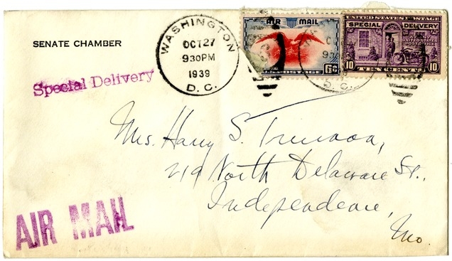 Letter from Harry S. Truman to Bess W. Truman