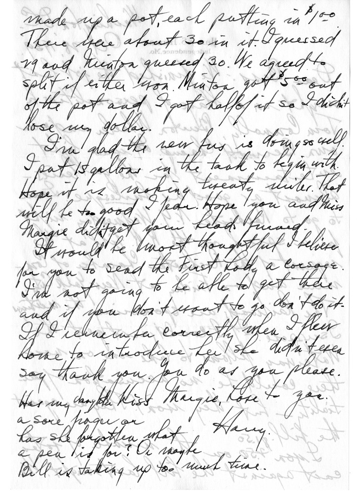 Letter from Harry S. Truman to Bess W. Truman