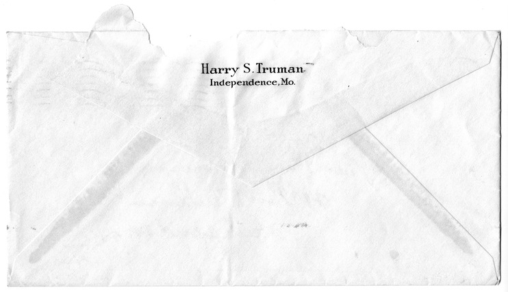 Letter from Harry S. Truman to Bess W. Truman