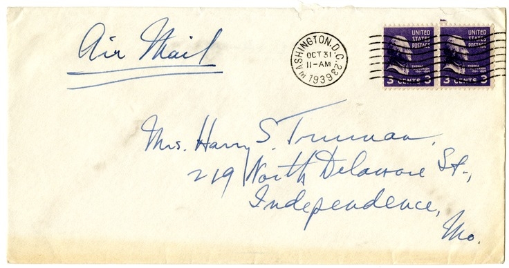 Letter from Harry S. Truman to Bess W. Truman
