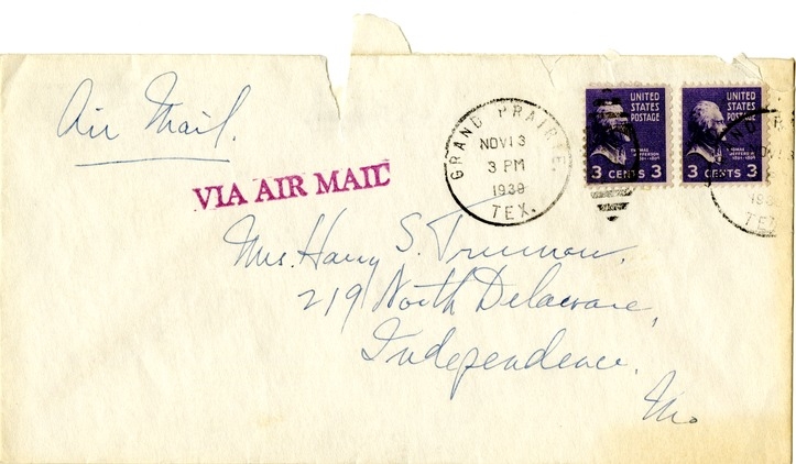 Letter from Harry S. Truman to Bess W. Truman