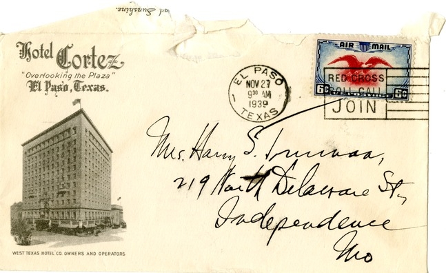 Letter from Harry S. Truman to Bess W. Truman