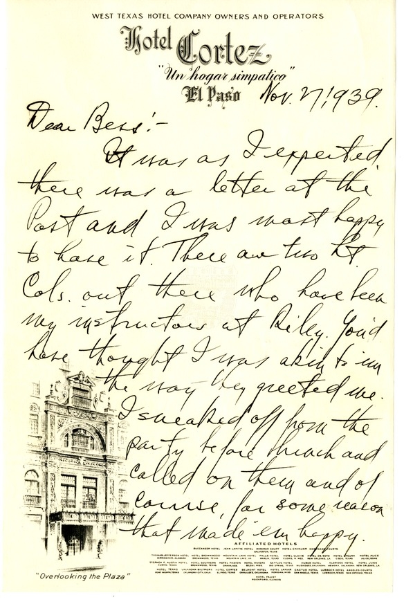 Letter from Harry S. Truman to Bess W. Truman