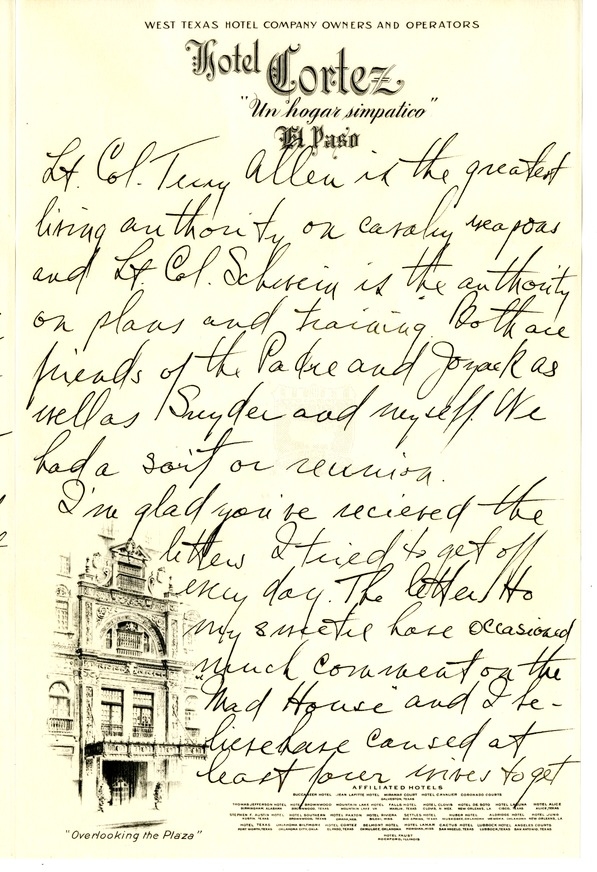 Letter from Harry S. Truman to Bess W. Truman