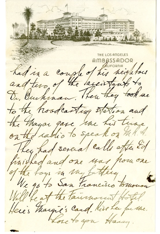 Letter from Harry S. Truman to Bess W. Truman