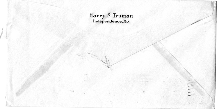 Letter from Harry S. Truman to Bess W. Truman