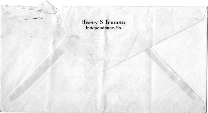 Letter from Harry S. Truman to Bess W. Truman