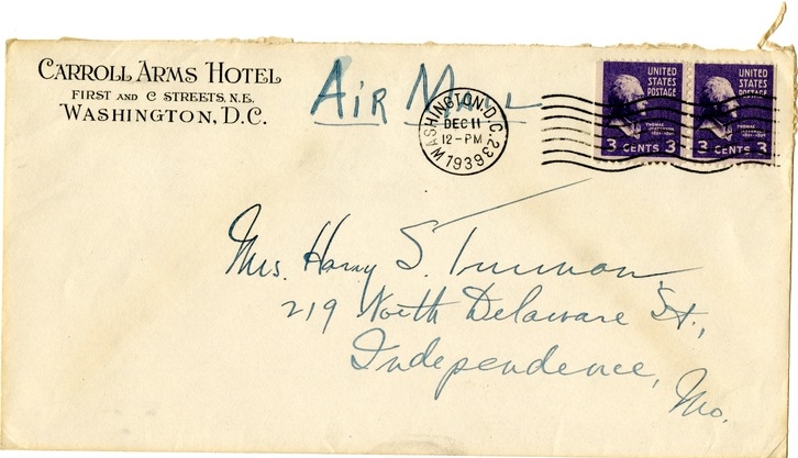 Letter from Harry S. Truman to Bess W. Truman