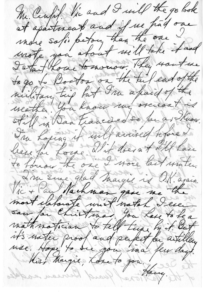 Letter from Harry S. Truman to Bess W. Truman