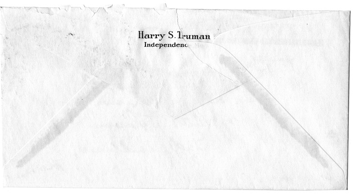 Letter from Harry S. Truman to Bess W. Truman