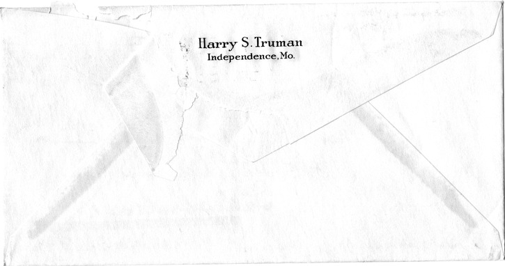 Letter from Harry S. Truman to Bess W. Truman