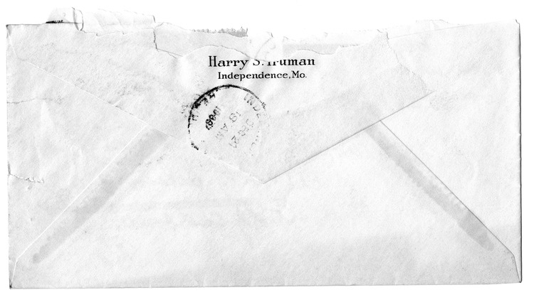 Letter from Harry S. Truman to Bess W. Truman