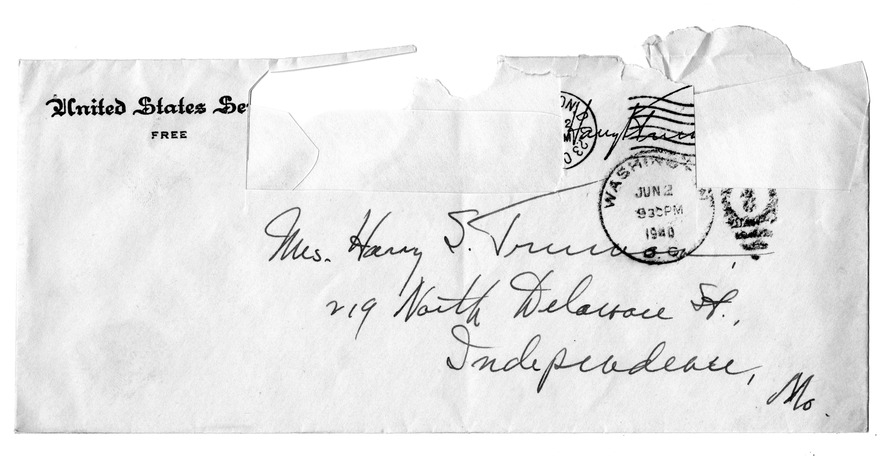 Letter from Harry S. Truman to Bess W. Truman