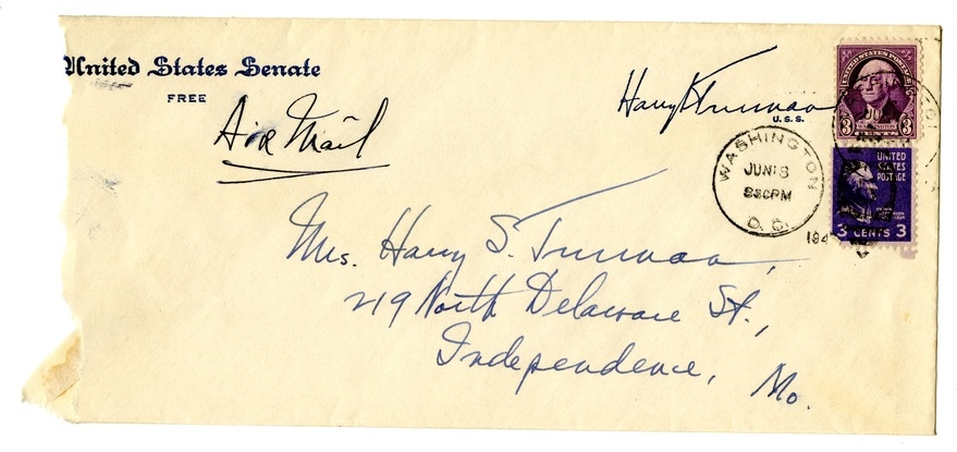 Letter from Harry S. Truman to Bess W. Truman