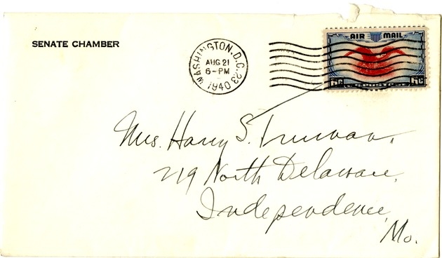 Letter from Harry S. Truman to Bess W. Truman