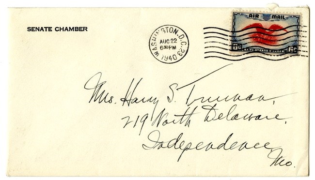 Letter from Harry S. Truman to Bess W. Truman