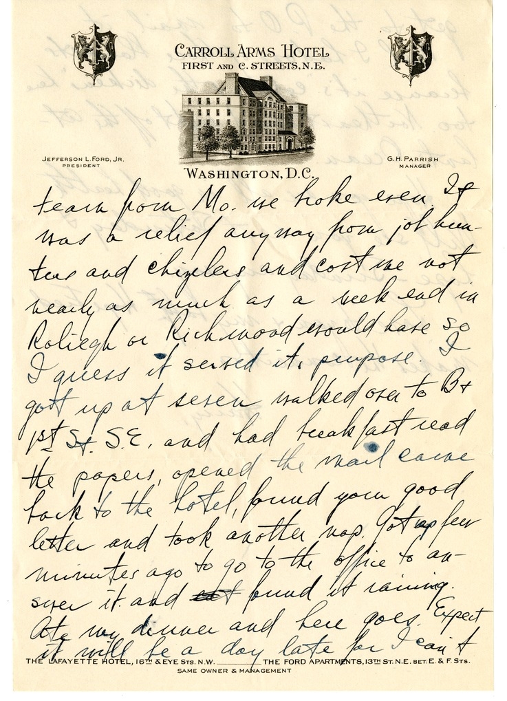 Letter from Harry S. Truman to Bess W. Truman