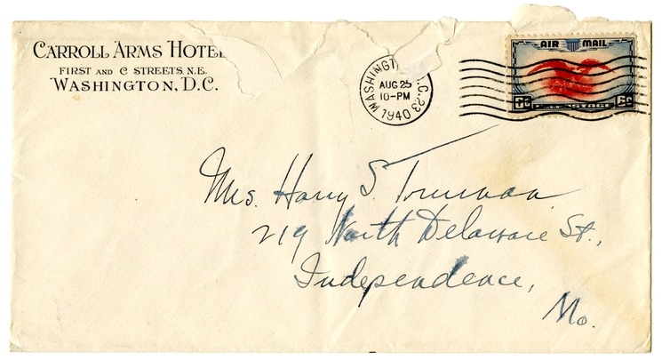 Letter from Harry S. Truman to Bess W. Truman