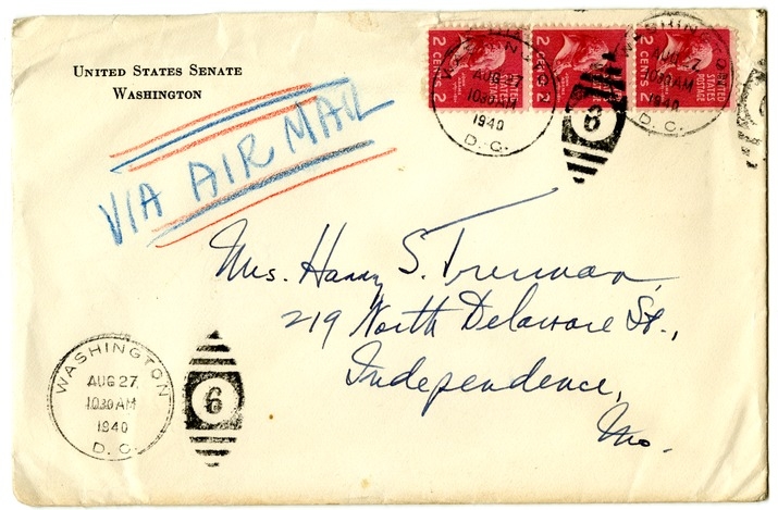 Letter from Harry S. Truman to Bess W. Truman