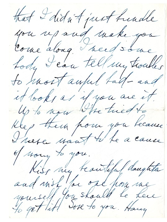 Letter from Harry S. Truman to Bess W. Truman
