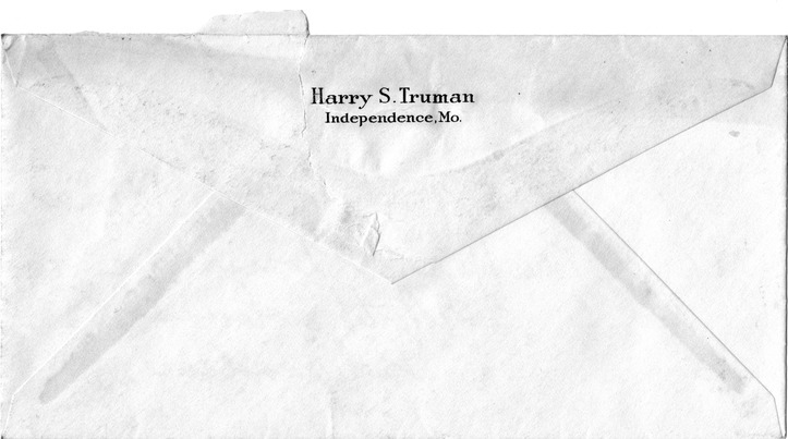 Letter from Harry S. Truman to Bess W. Truman